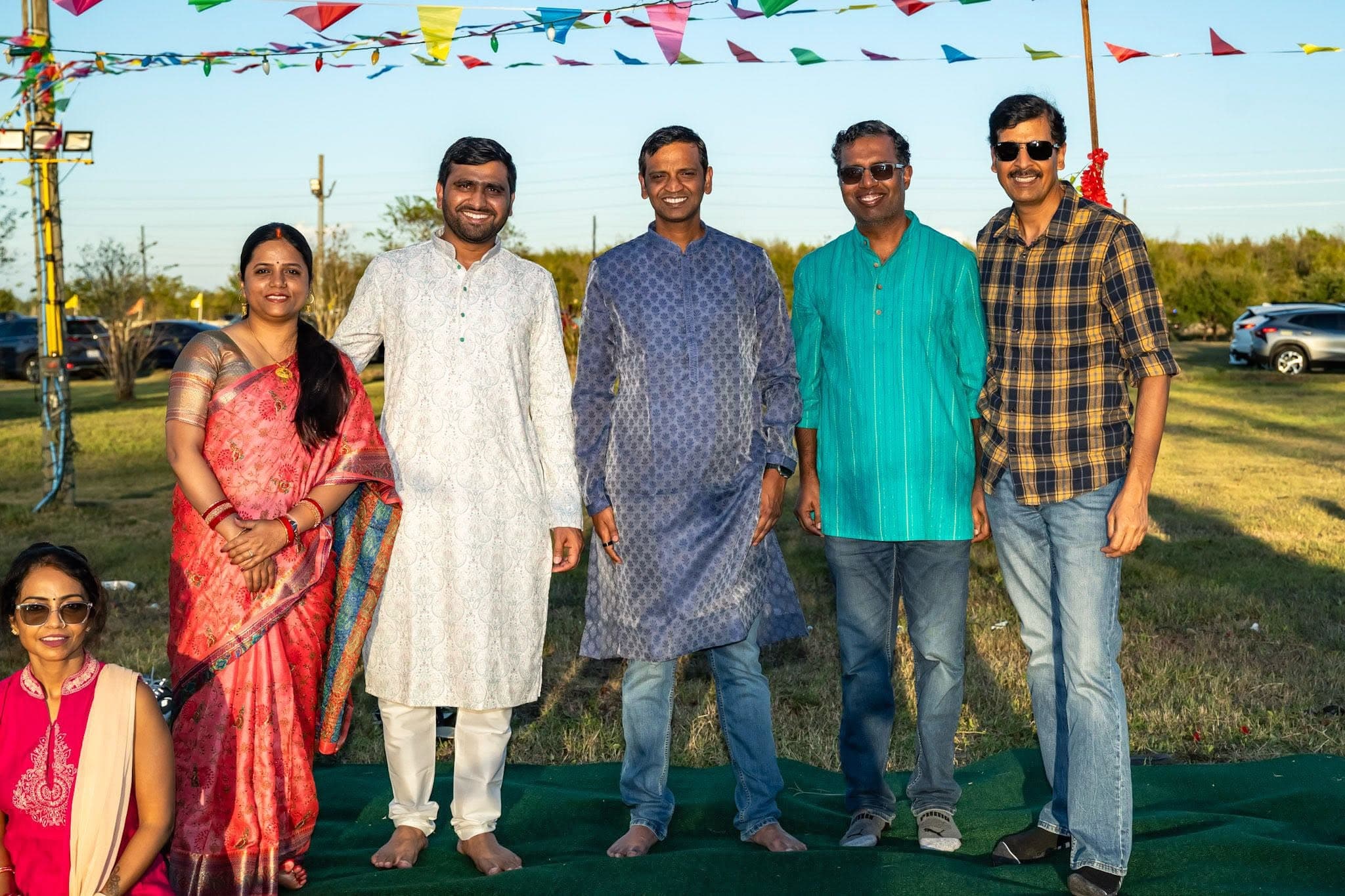Families gathered during the Chhath Puja celebration