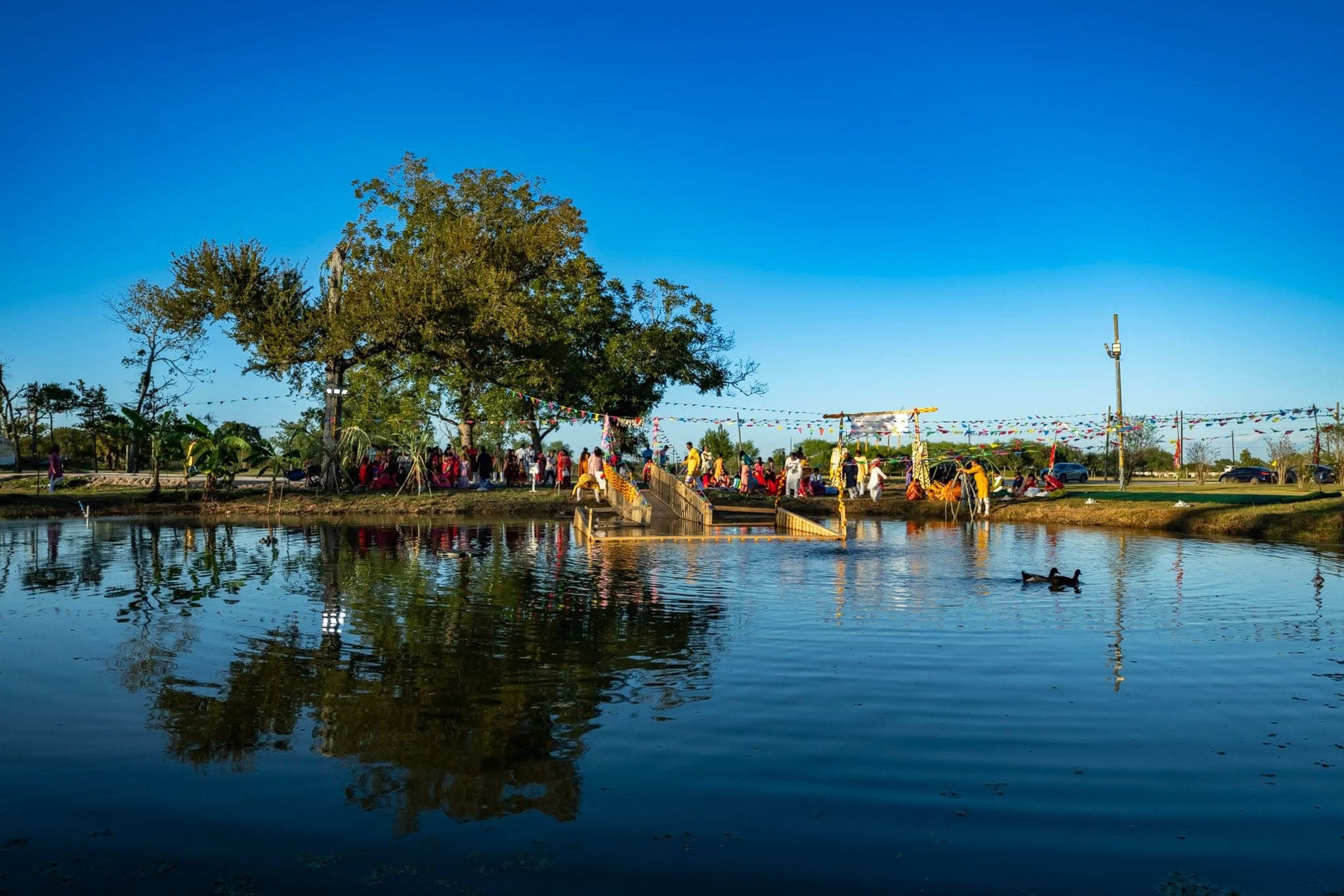 Chhath Puja preparations in Houston