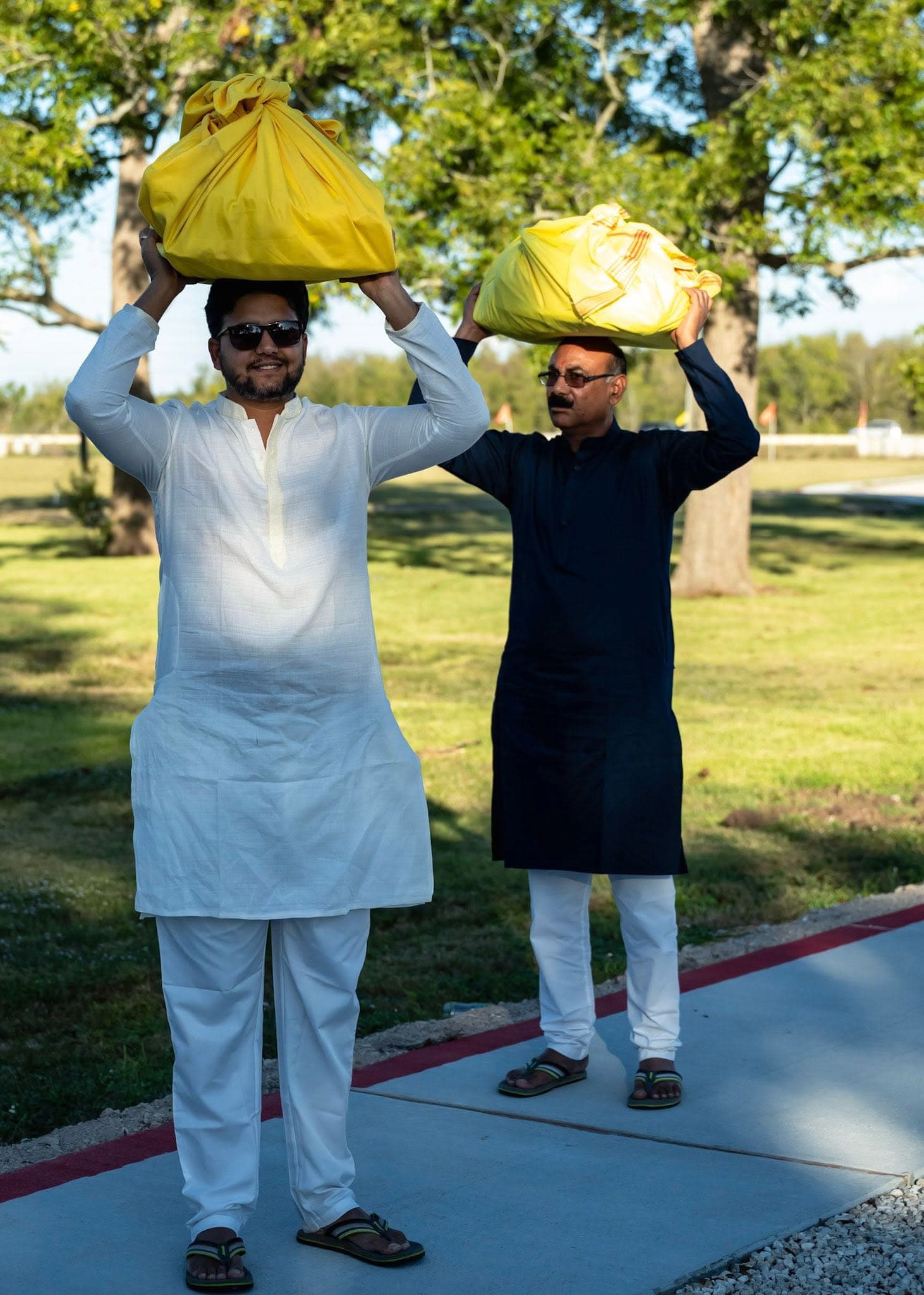 Families gathered for Chhath Puja in Houston